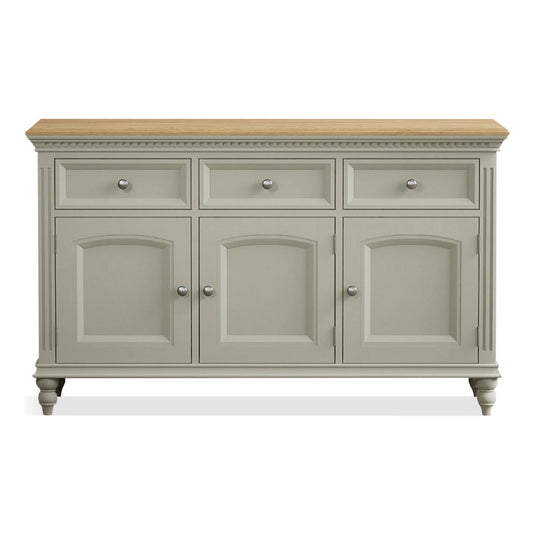 Phillipe Oak and Soft Green Painted Large Sideboard