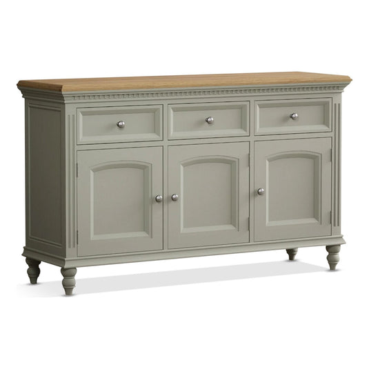 Phillipe Oak and Soft Green Painted Large Sideboard