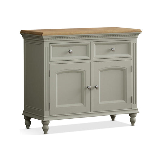 Phillipe Oak and Soft Green Painted Small Sideboard