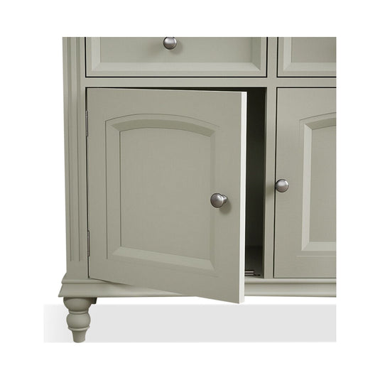Phillipe Oak and Soft Green Painted Small Sideboard
