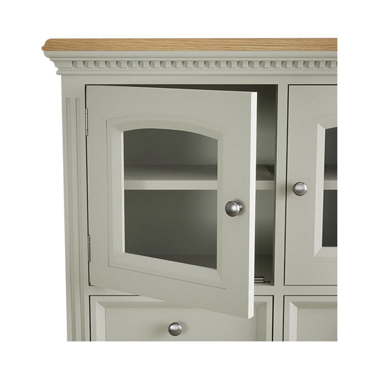 Phillipe Oak and Soft Green Painted Small Dresser