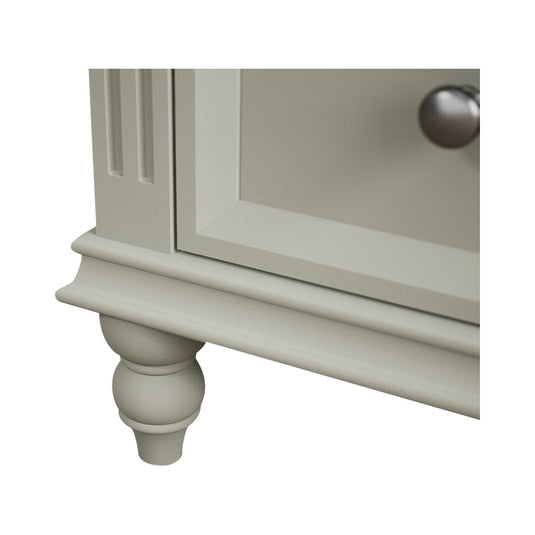 Phillipe Oak and Soft Green Painted Glazed Display Cabinet