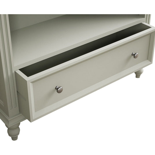 Phillipe Oak and Soft Green Painted Low Bookcase