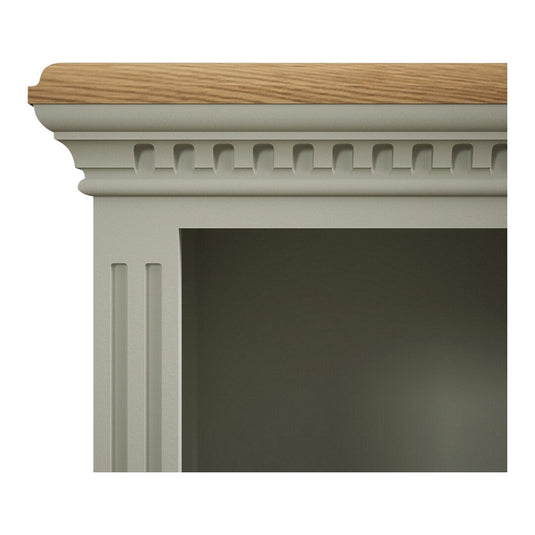 Phillipe Oak and Soft Green Painted Low Bookcase