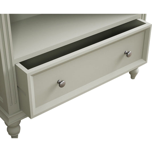 Phillipe Oak and Soft Green Painted Tall Bookcase