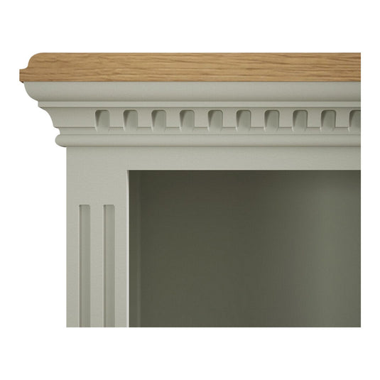 Phillipe Oak and Soft Green Painted Tall Bookcase