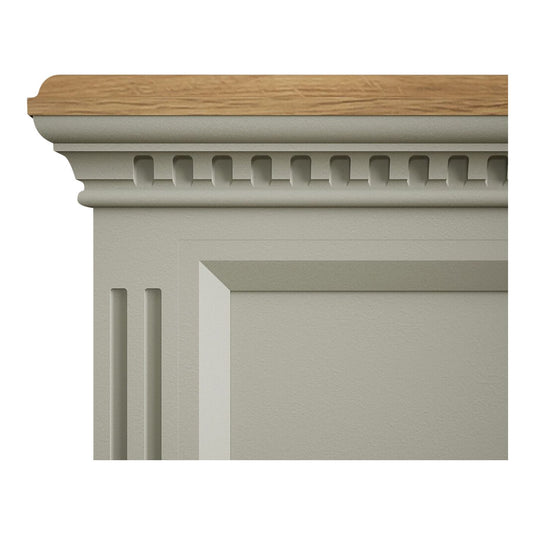 Phillipe Oak and Soft Green Painted King Size Bed