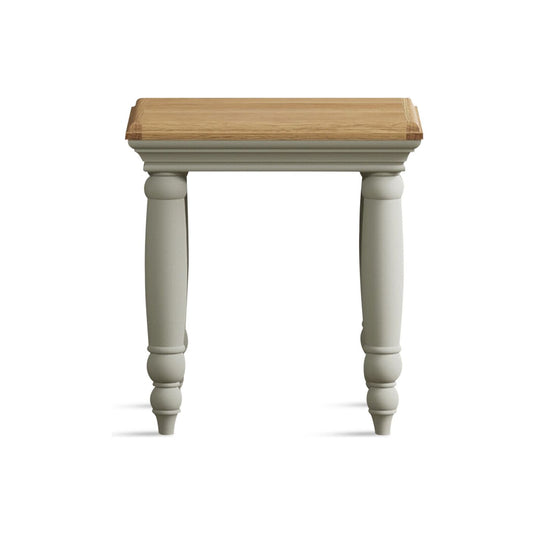 Phillipe Oak and Soft Green Painted Dressing Table Stool