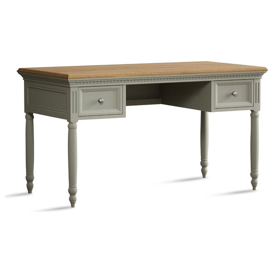 Phillipe Oak and Soft Green Painted Computer Desk