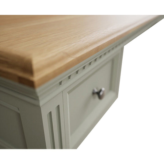 Phillipe Oak and Soft Green Painted Computer Desk