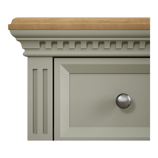 Phillipe Oak and Soft Green Painted Computer Desk