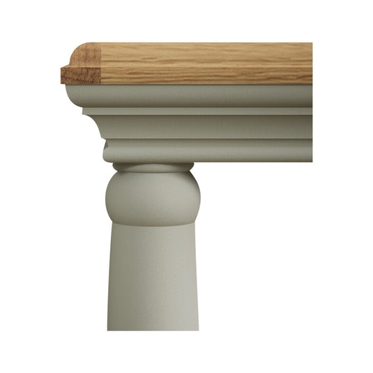 Phillipe Oak and Soft Green Painted Dressing Table Stool