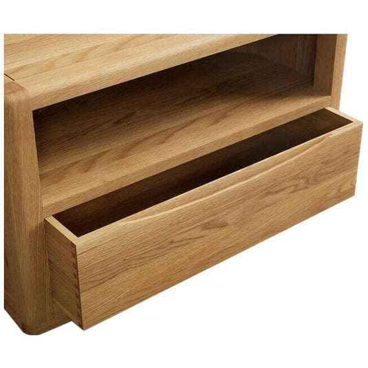 Dereham Solid Oak Corner TV Cabinet