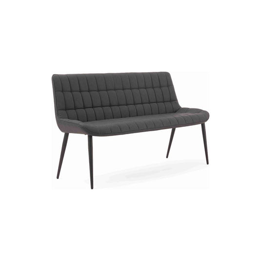 Casper Grey Faux Leather Bench
