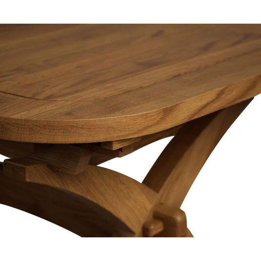 Extending Stoneleigh 180cm Rustic Solid Oak Dining Table