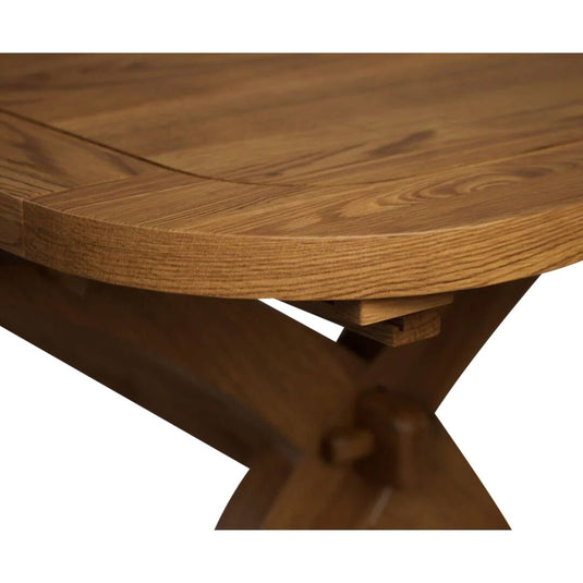 Extending Stoneleigh 180cm Rustic Solid Oak Dining Table