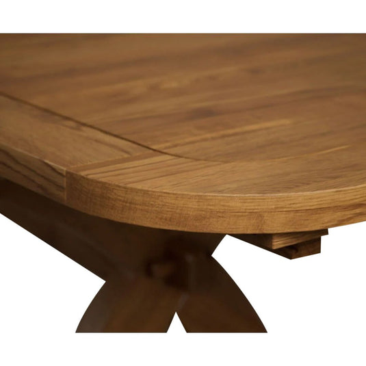 Extending Stoneleigh 180cm Rustic Solid Oak Dining Table