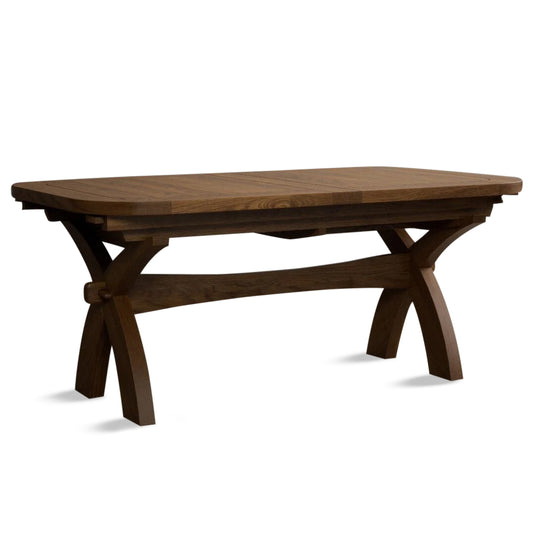 Extending Stoneleigh 180cm Rustic Solid Oak Dining Table