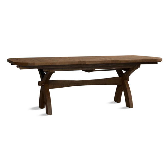 Extending Stoneleigh 180cm Rustic Solid Oak Dining Table
