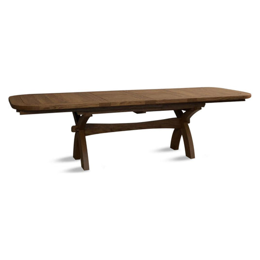 Extending Stoneleigh 180cm Rustic Solid Oak Dining Table
