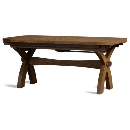 Extending Stoneleigh 180cm Rustic Solid Oak Dining Table