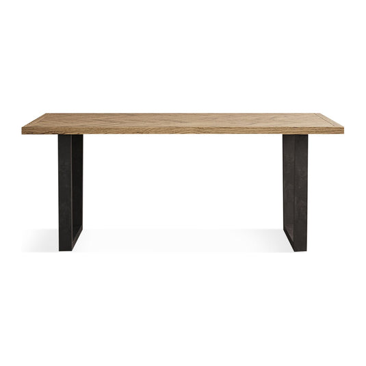 Roman 190cm Solid Oak and Metal Dining Table