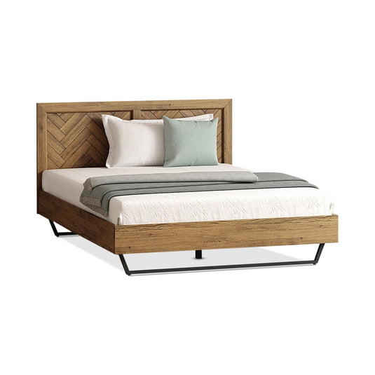 Roman Solid Oak King Size Bed