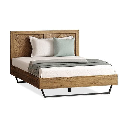 Roman Solid Oak Double Bed