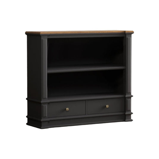 Bewley Oak and Charcoal Grey Painted Small Bookcase Bookcase Bewley