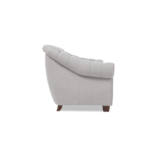 Eva Chesterfield Grey Linen Fabric 2 Seater Sofa Sofa Eva