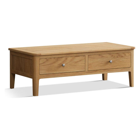 Sheringham Solid Oak 4 Drawer Coffee Table
