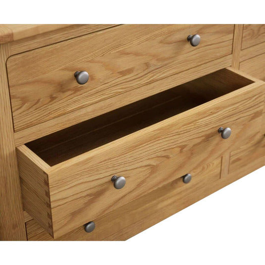 Sheringham Solid Oak Wide Chest Of Drawers