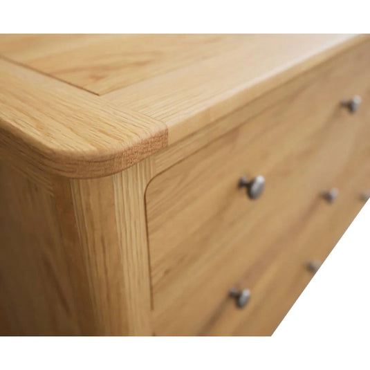 Sheringham Solid Oak Wide Chest Of Drawers