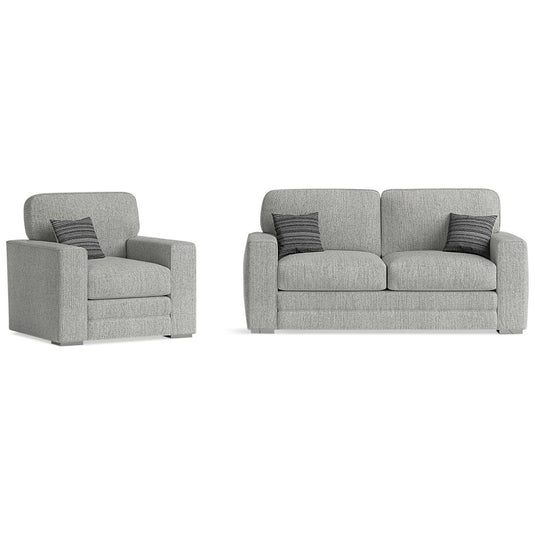 Corsham Light Grey Fabric Two Seater Sofa