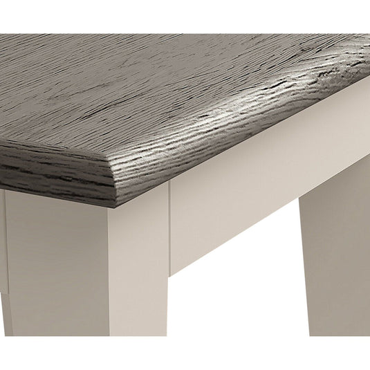 Morecambe Oak and Soft White Painted Dressing Stool