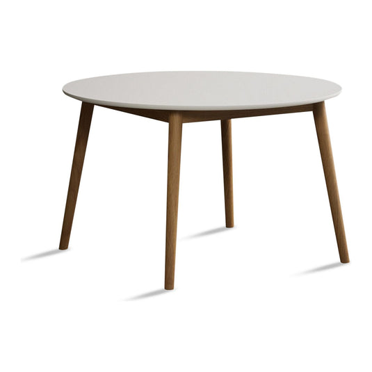 Sabrina 120cm Round Solid Oak and Signal White Painted Dining Table
