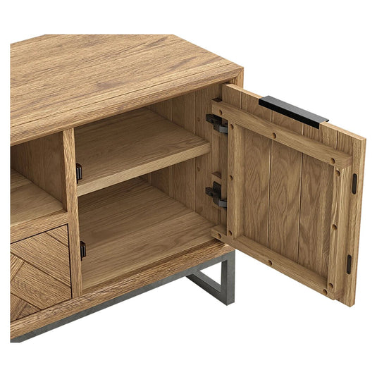 Roman Solid Oak Large TV Cabinet