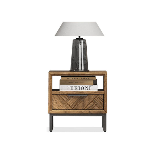 Roman Solid Oak Lamp Table