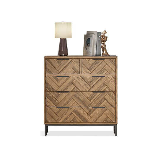 Roman Solid Oak 2 Over 3 Chest of Drawers