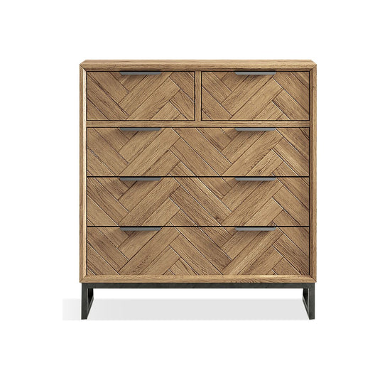 Roman Solid Oak 2 Over 3 Chest of Drawers