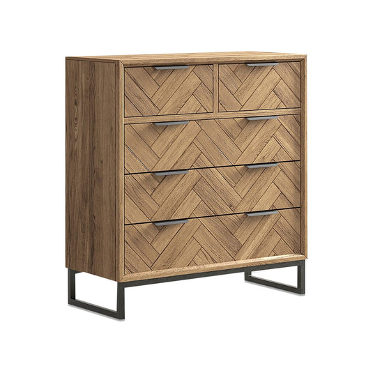 Roman Solid Oak 2 Over 3 Chest of Drawers