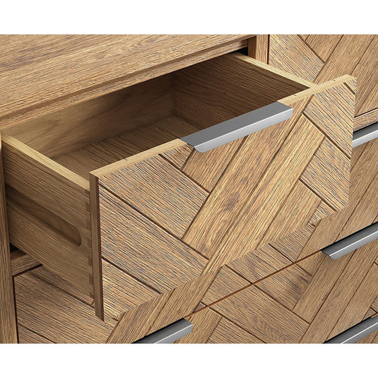 Roman Solid Oak 2 Over 3 Chest of Drawers