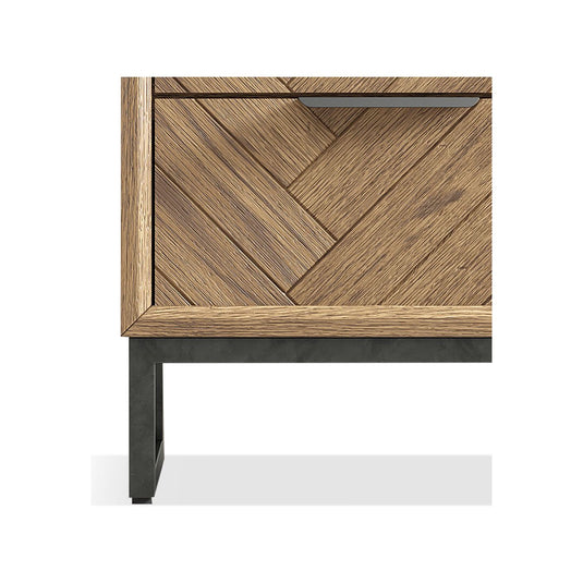 Roman Solid Oak Wide Chest Of Drawers