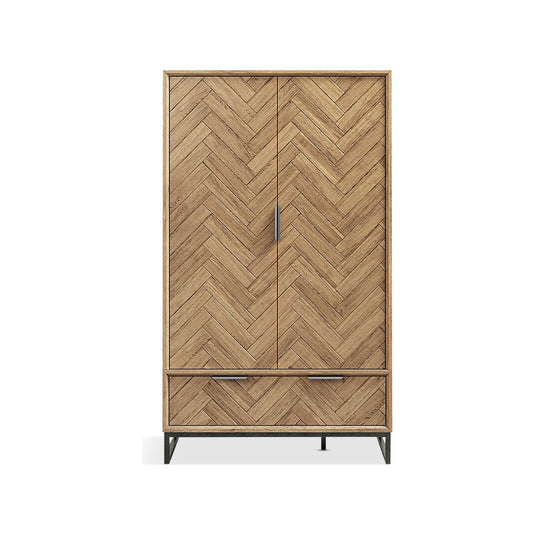 Roman Solid Oak Double Wardrobe