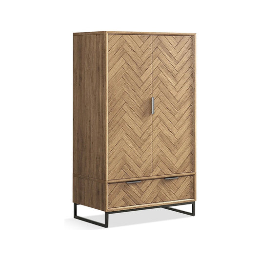 Roman Solid Oak Double Wardrobe