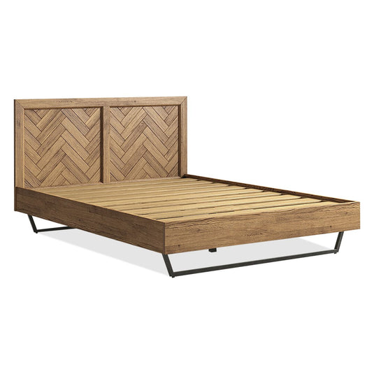 Roman Solid Oak King Size Bed