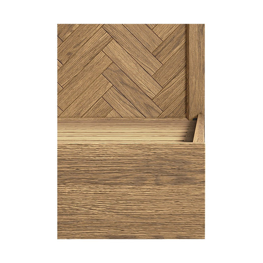 Roman Solid Oak King Size Bed