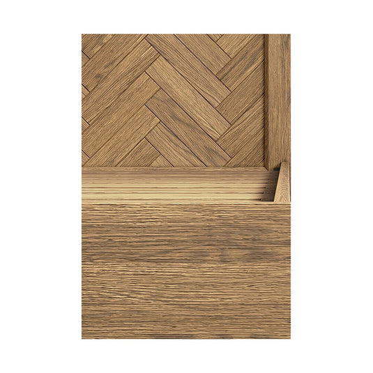 Roman Solid Oak Double Bed