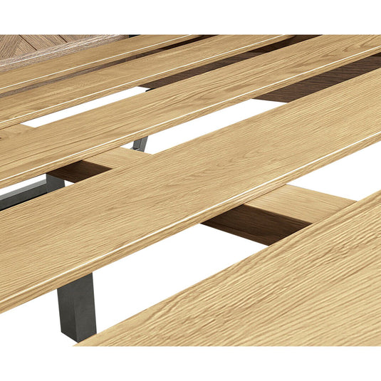 Roman Solid Oak Double Bed