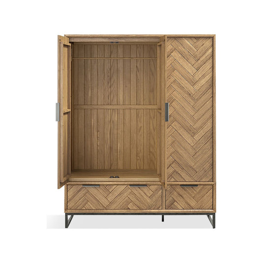 Roman Solid Oak Triple Wardrobe